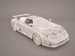 bugatti eb110 ss 1992 model 3D Model