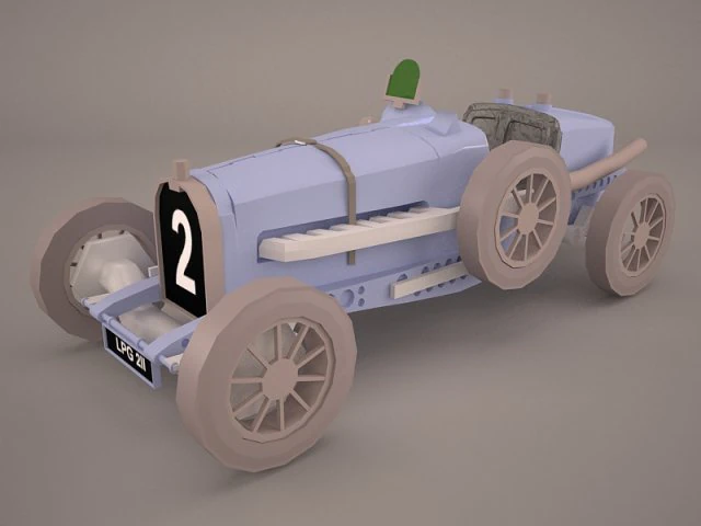 bugatti type 35 1925 3D Model .c4d .max .obj .3ds .fbx .stl .blend