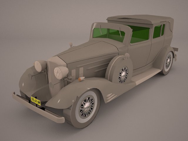 cadillac v16 sixteen 1930 fleetwood imperial 3D Model .c4d .max .obj .3ds .fbx .stl .blend 