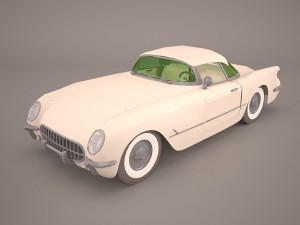 chevrolet corvette c1 1954 3D Model
