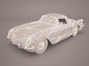 chevrolet corvette c1 1954 3D 模型