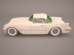 chevrolet corvette c1 1954 3D 模型