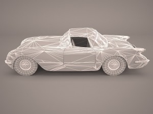 chevrolet corvette c1 1954 3D 模型