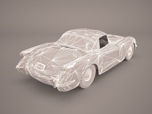 chevrolet corvette c1 1954 3D 模型