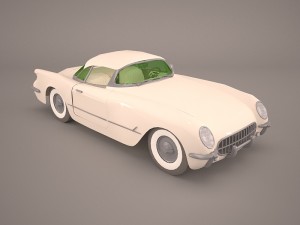 chevrolet corvette c1 1954 3D 模型