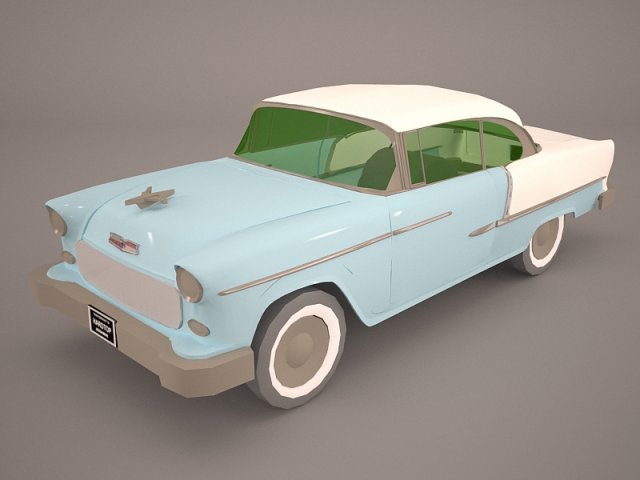 chevrolet bel air 1955 coupe 3Dモデル .c4d .max .obj .3ds .fbx .stl .blend 