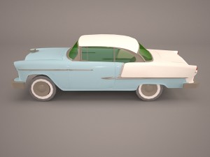 chevrolet bel air 1955 coupe 3Dモデル