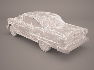 chevrolet bel air 1955 coupe 3Dモデル