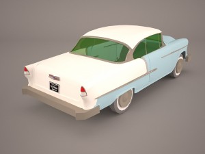 chevrolet bel air 1955 coupe 3Dモデル