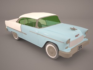 chevrolet bel air 1955 coupe 3Dモデル
