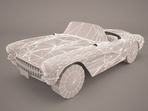 chevrolet corvette c1 1954 Model 3D