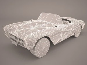 chevrolet corvette c1 1954 3D Model