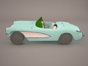 chevrolet corvette c1 1954 Model 3D