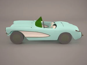 chevrolet corvette c1 1954 3D Model
