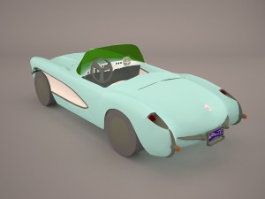 chevrolet corvette c1 1954 Model 3D