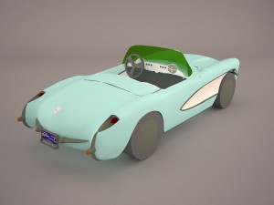 chevrolet corvette c1 1954 Model 3D