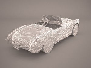 chevrolet corvette c1 1954 Model 3D