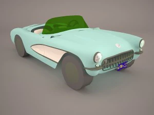 chevrolet corvette c1 1954 3D Model