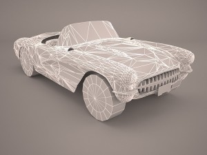chevrolet corvette c1 1954 Model 3D