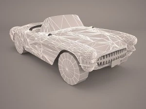 chevrolet corvette c1 1954 3D Model