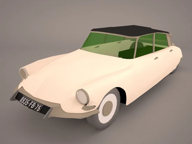 citroen ds 19 break 3D Model .c4d .max .obj .3ds .fbx .stl .blend