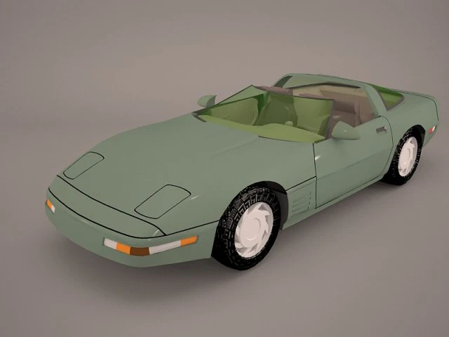 chevrolet corvette c5 z06 3D Model .c4d .max .obj .3ds .fbx .stl .blend