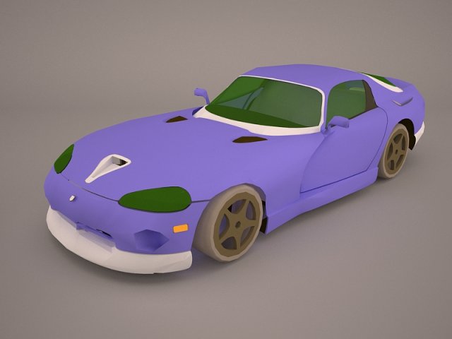 dodge viper 3D Model .c4d .max .obj .3ds .fbx .stl .blend 