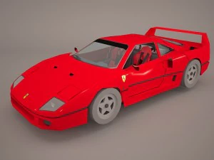 ferrari f40 1987 Model 3D