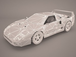 ferrari f40 1987 Model 3D