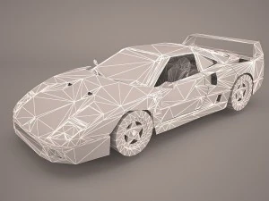 ferrari f40 1987 3D Model