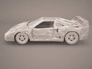 ferrari f40 1987 Model 3D