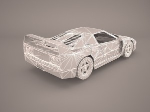 ferrari f40 1987 Model 3D