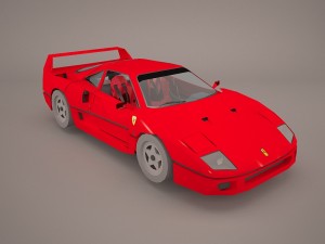 ferrari f40 1987 Model 3D