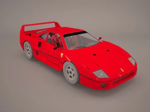 ferrari f40 1987 3D Model