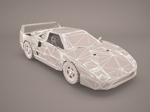 ferrari f40 1987 Model 3D
