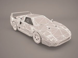 ferrari f40 1987 3D Model