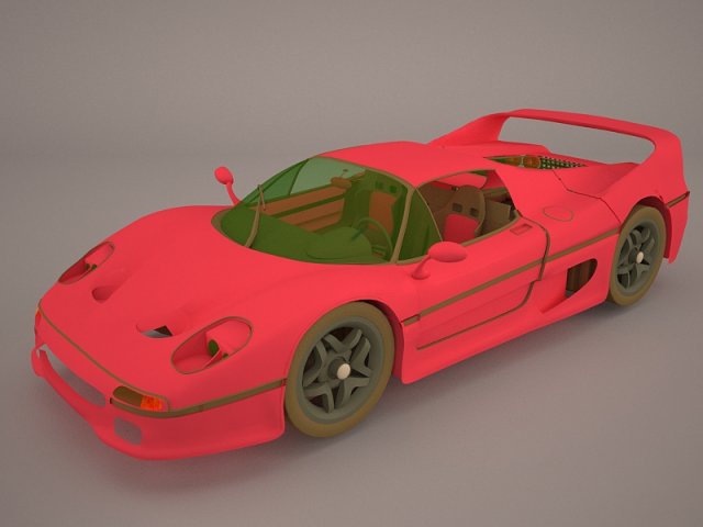 1996 ferrari f50 gt 3Dモデル .c4d .max .obj .3ds .fbx .stl .blend 