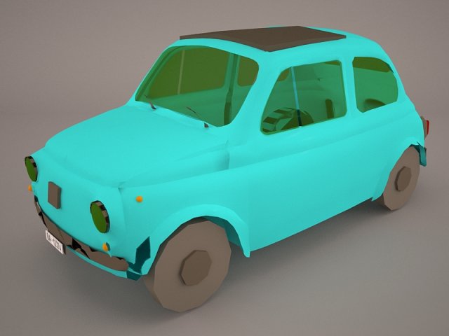Fiat 500 f 1965 Model 3D .c4d .max .obj .3ds .fbx .stl .blend 