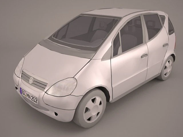 mercedes a class 3D Model .c4d .max .obj .3ds .fbx .stl .blend 