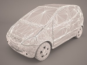 mercedes a class 3D मॉडल