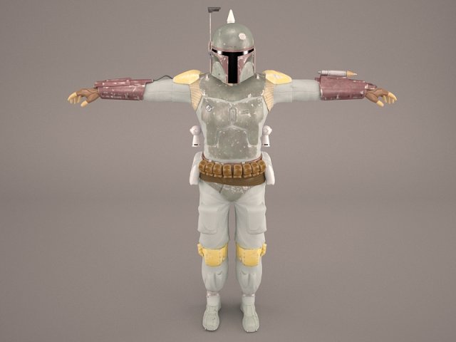 boba fett star wars 3D Model .c4d .max .obj .3ds .fbx .stl .blend 