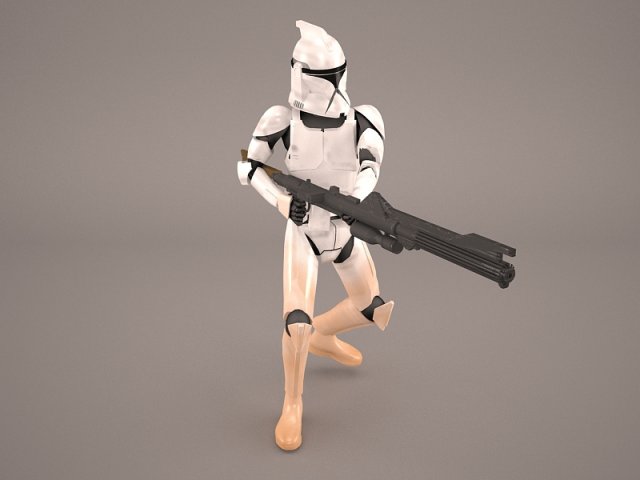 clonetrooper star wars 1 3D Модель .c4d .max .obj .3ds .fbx .stl .blend 