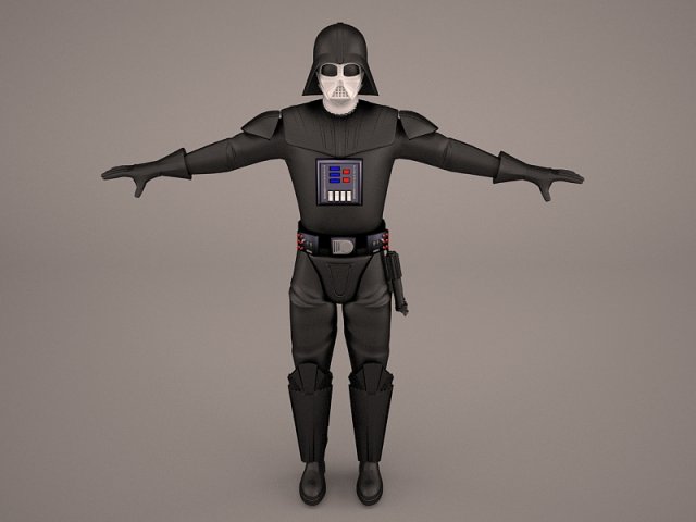 darth vader star wars 2 Modelo 3D .c4d .max .obj .3ds .fbx .stl .blend 