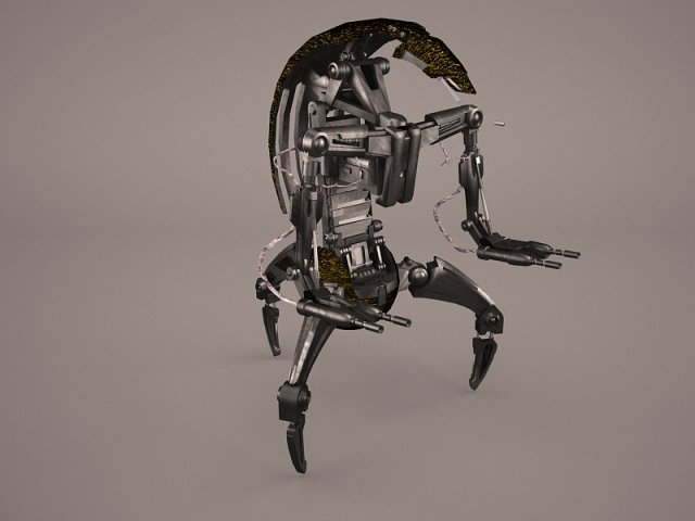 droideka star wars 3D Model .c4d .max .obj .3ds .fbx .stl .blend 