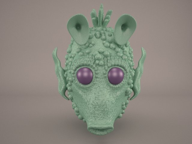 greedo head star wars Modèle 3D .c4d .max .obj .3ds .fbx .stl .blend 