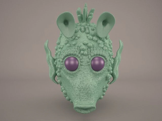 greedo head star wars 3D Model .c4d .max .obj .3ds .fbx .stl .blend 
