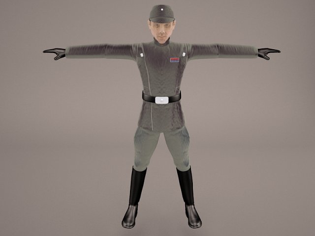 imperial officer star wars 3D 모델 .c4d .max .obj .3ds .fbx .stl .blend 