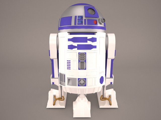 r2d2 star wars 3Dモデル .c4d .max .obj .3ds .fbx .stl .blend 