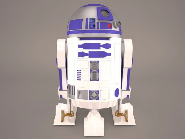 r2d2 star wars 3D Model .c4d .max .obj .3ds .fbx .stl .blend 