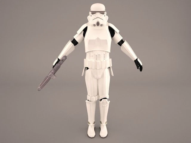 storm trooper star wars 3D Model .c4d .max .obj .3ds .fbx .stl .blend 